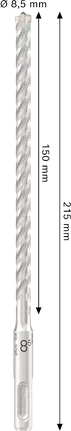 PRO SDS plus-5X Hamerboor, 8,5 x 150 x 215 mm
