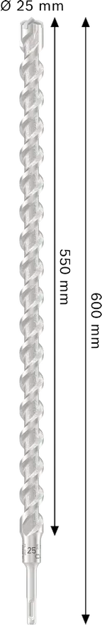 PRO SDS plus-5X Hamerboor, 25 x 550 x 600 mm