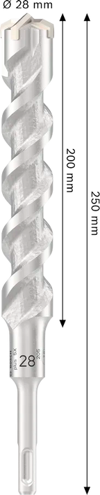 PRO SDS plus-5X Hamerboor, 28 x 200 x 250 mm