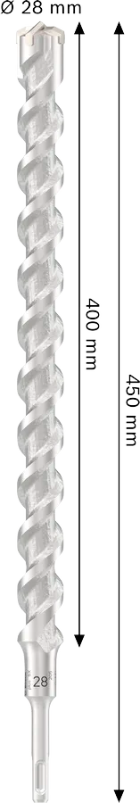 PRO SDS plus-5X Hamerboor, 28 x 400 x 450 mm