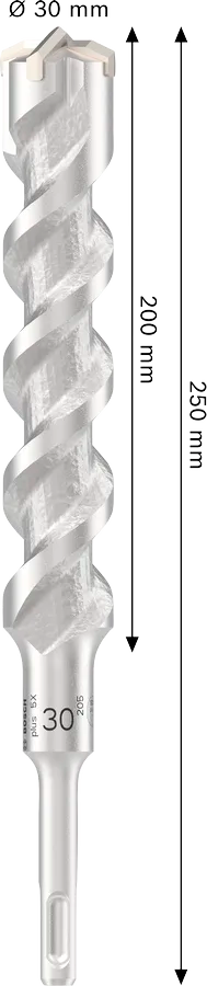 PRO SDS plus-5X Hamerboor, 30 x 200 x 250 mm