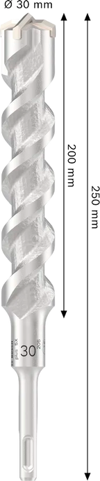 PRO SDS plus-5X Hamerboor, 30 x 200 x 250 mm