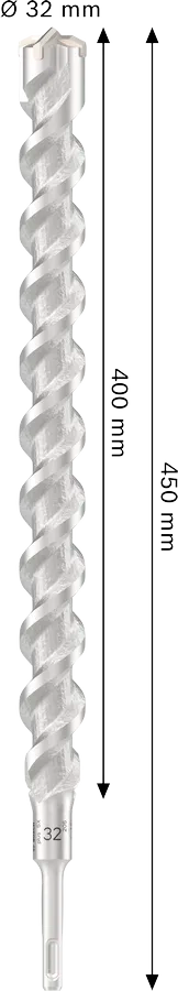 PRO SDS plus-5X Hamerboor, 32 x 400 x 450 mm