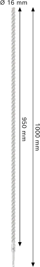 PRO SDS plus-5X Hamerboor, 16 x 950 x 1.000 mm