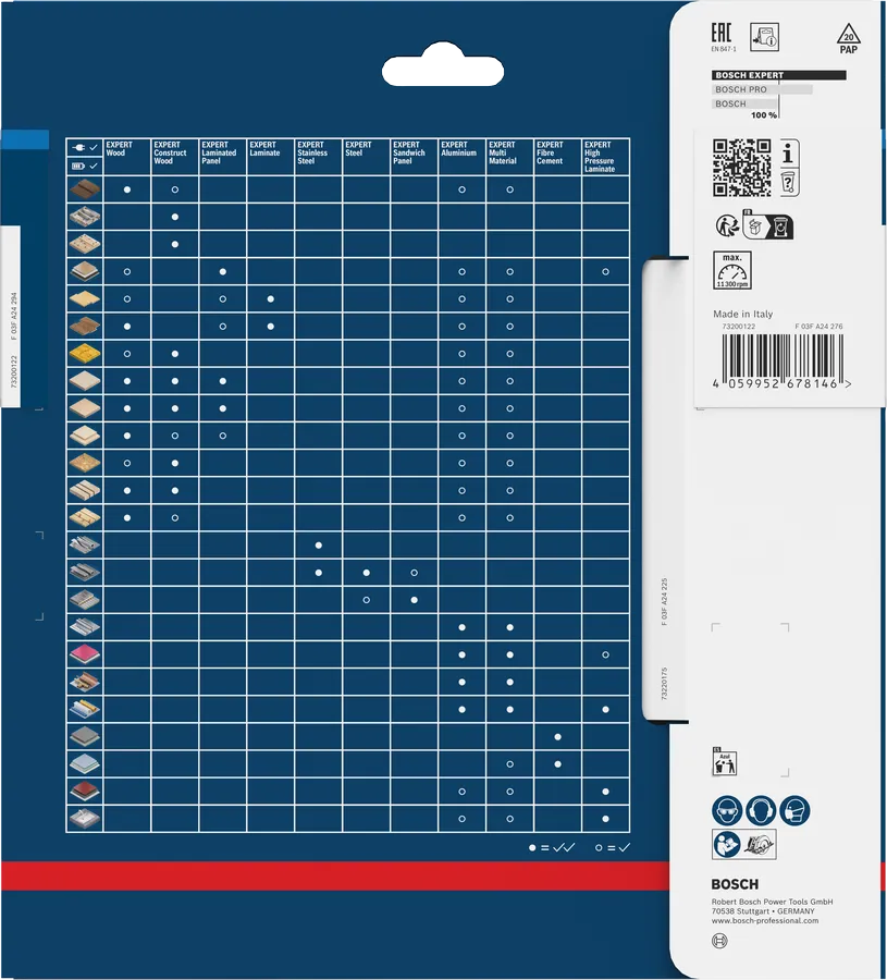Bosch EXPERT Aluminium cirkelzaagblad, 168 x 1,8/1,2 x 20 mm, T52