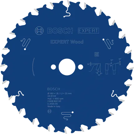 EXPERT Wood Cirkelzaagblad 160 x 1,8/1,2 x 20 mm T24