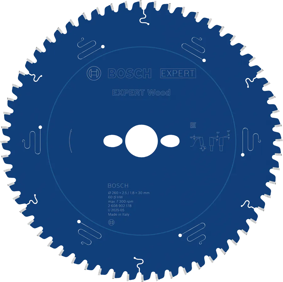 Bosch EXPERT Wood cirkelzaagblad 260 x 2,5/1,8 x 30 mm, T60