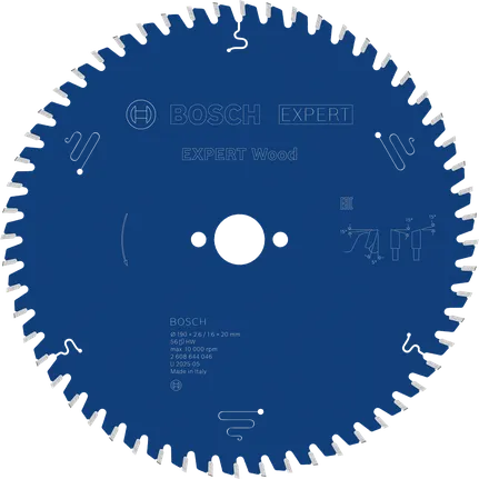 EXPERT Wood Cirkelzaagblad 190 x 2,6/1,6 x 20 mm T56