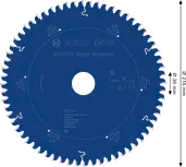 Bosch EXPERT Multi Material cirkelzaagblad 216 x 2,4/1,8 x 30 mm, T64