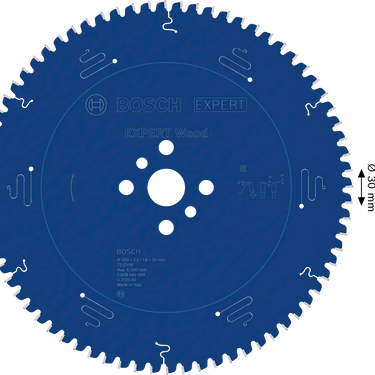 Zaagblad Hout - 300 mm x 30 mm x 72T
