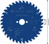 EXPERT Wood Cirkelzaagblad 150 x 2.6/1,6 x 20 mm T36