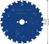 EXPERT Wood Cirkelzaagblad 165 x 2,6/1,6 x 20 mm T24