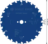 EXPERT Wood Cirkelzaagblad 184 x 2,6/1,6 x 16 mm T24
