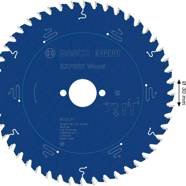 Zaagblad Hout - 200 mm x 30 mm x 48T