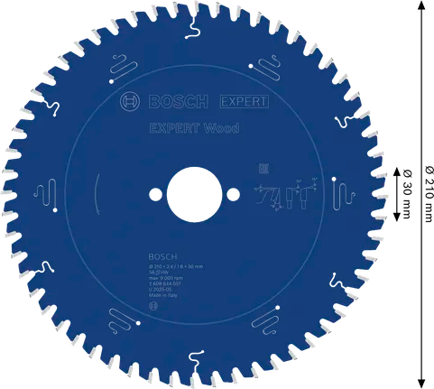 EXPERT Wood Cirkelzaagblad 210 x 2,4/1,8 x 30 mm T56