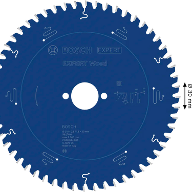 Zaagblad Hout - 210 mm x 30 mm x 56T