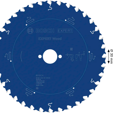 Zaagblad Hout - 235 mm x 30 mm x 36T