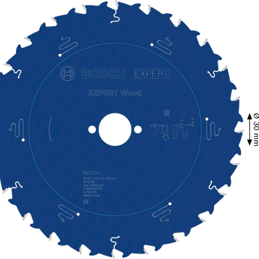Zaagblad Hout - 237 mm x 30 mm x 24T