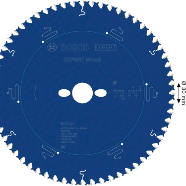 Zaagblad Hout - 270 mm x 30 mm x 60T