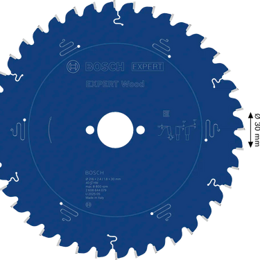 Zaagblad Hout - 216 mm x 30 mm x 40T