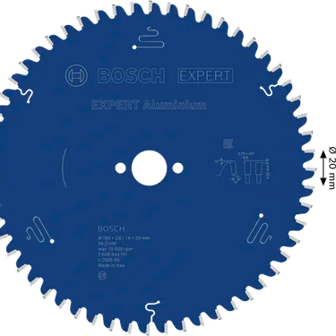 Zaagblad Aluminium - 190 mm x 20 mm x 56T