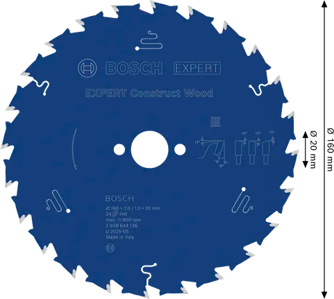 EXPERT Construct Wood Cirkelzaagblad 160 x 2/1,3 x 20 mm
