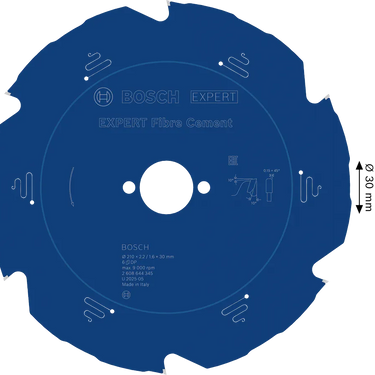 Zaagblad Fibre Cement - 210 mm x 30 mm x 6T