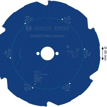 Zaagblad Fibre Cement - 235 mm x 30 mm x 6T