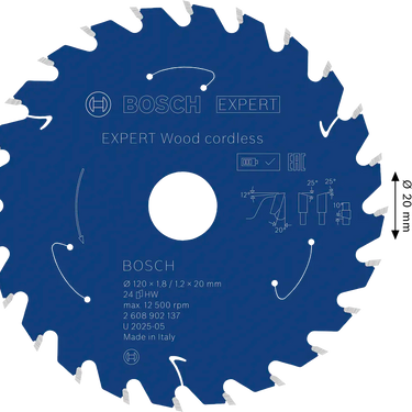 Zaagblad Hout - 120 mm x 20 mm x 24T