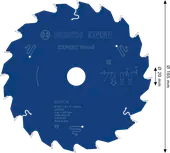 EXPERT Wood Cirkelzaagblad 165 x 1,8/1,3 x 20 mm T20