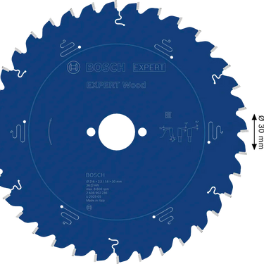 Zaagblad Hout - 216 mm x 30 mm x 36T