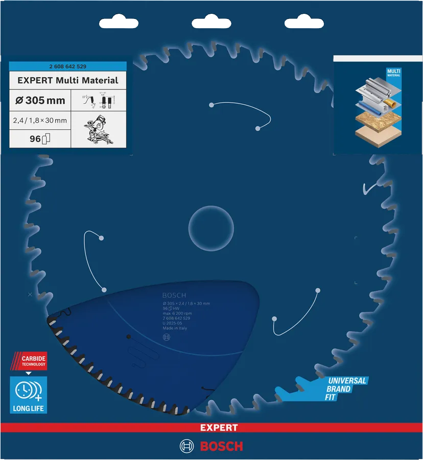 Bosch EXPERT Multi Material cirkelzaagblad 210 x 2,4/1,8 x 30 mm, T54
