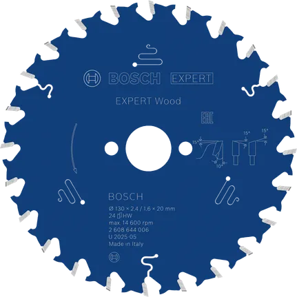 EXPERT Wood Circular Saw Blade 130 x 2.4/1.6 x 20 mm T24
