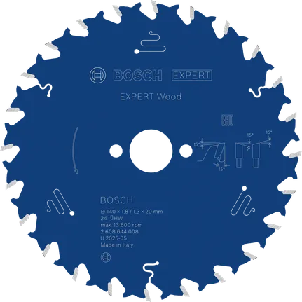 EXPERT Wood Cirkelzaagblad 140 x 1.8/1,3 x 20 mm T24