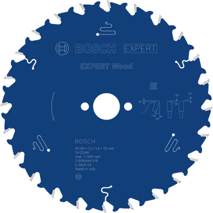 EXPERT Wood Cirkelzaagblad 160 x 2.2/1,6 x 20 mm T24