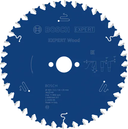 EXPERT Wood Cirkelzaagblad 160 x 2.2/1,6 x 20 mm T36
