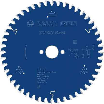 EXPERT Wood Cirkelzaagblad 160 x 2,6/1,6 x 20 mm T48
