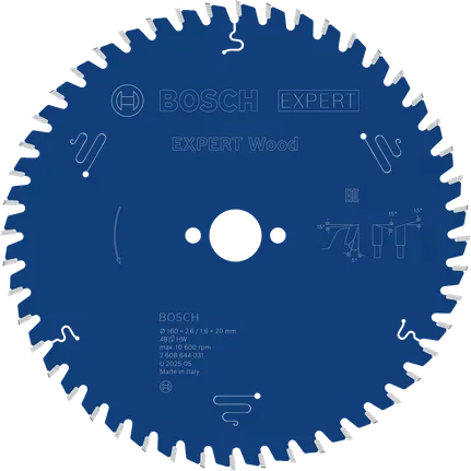 EXPERT Wood Cirkelzaagblad 180 x 2,6/1,6 x 20 mm T48