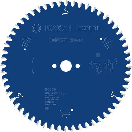EXPERT Wood Cirkelzaagblad 184 x 2,6/1,6 x 16 mm T56
