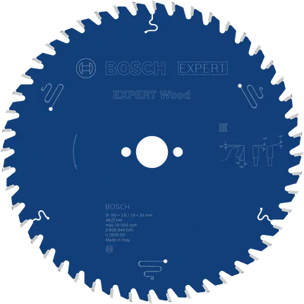 EXPERT Wood Cirkelzaagblad 190 x 2,6/1,6 x 20 mm T48