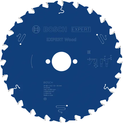 EXPERT Wood Cirkelzaagblad 190 x 2,6/1,6 x 30 mm T24