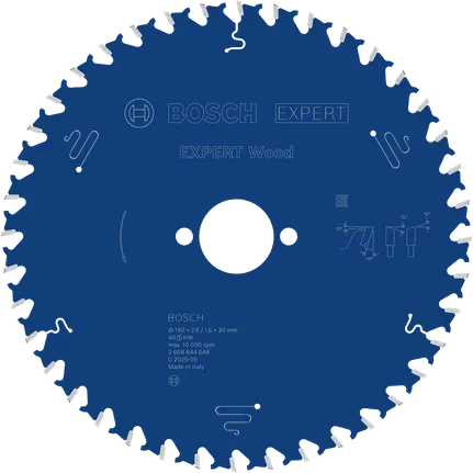 EXPERT Wood Cirkelzaagblad 190 x 2,6/1,6 x 30 mm T40