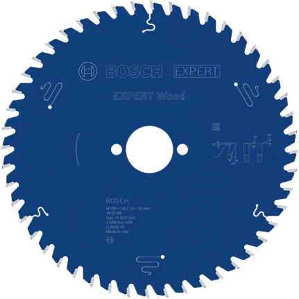 EXPERT Wood Cirkelzaagblad 190 x 2,6/1,6 x 30 mm T48