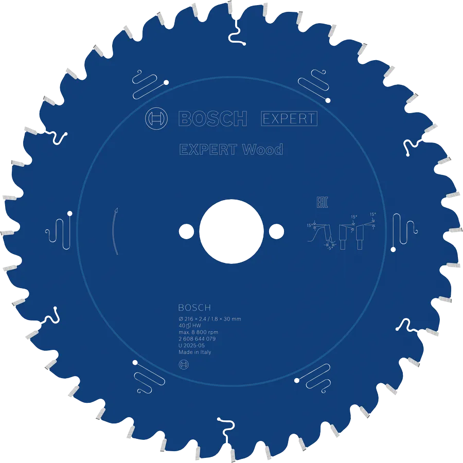 Bosch EXPERT Wood cirkelzaagblad, 216 x 2,4/1,8 x 30 mm, T40