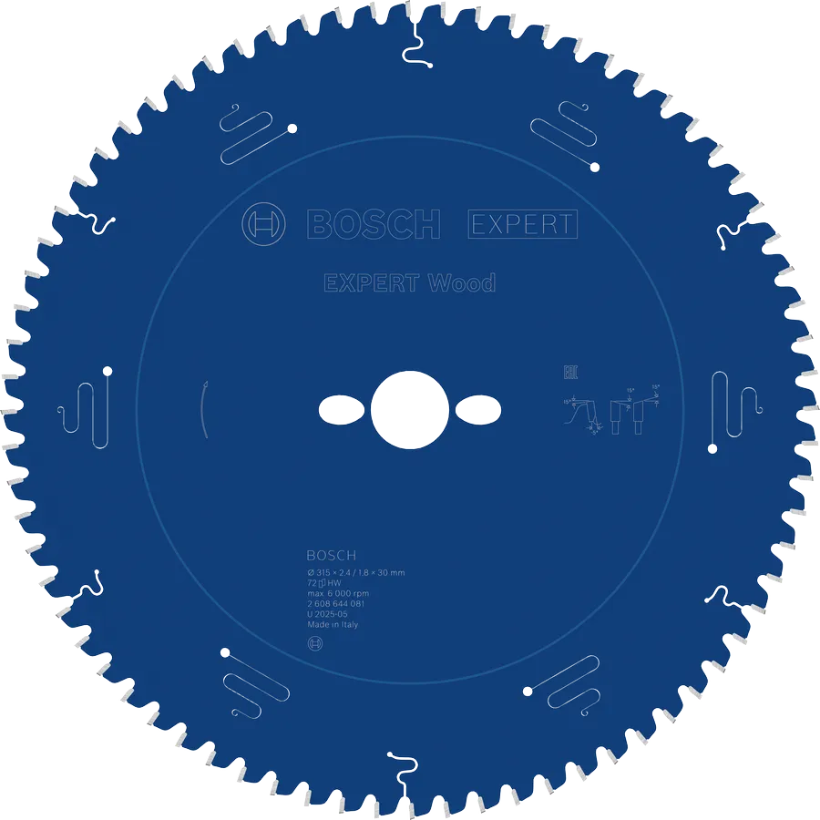 Bosch EXPERT Wood cirkelzaagblad, 315 x 2,4/1,8 x 30 mm, T72