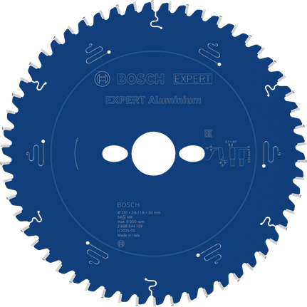 EXPERT Aluminum Circular Saw Blade 210 x 2.6/1.8 x 30 mm