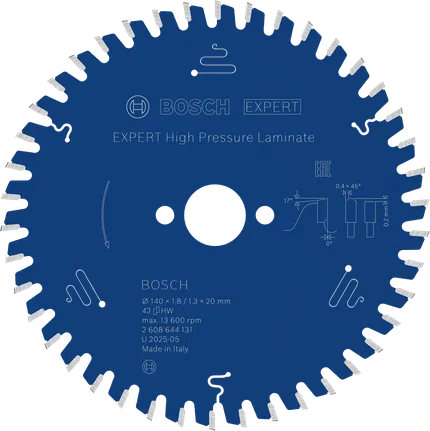 EXPERT High Pressure Laminate Cirkelzaagblad 140 x 1,8/1,3 x 20 mm