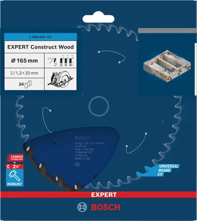 EXPERT Construct Wood Cirkelzaagblad 165 x 2/1,3 x 20 mm