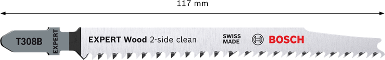 Bosch EXPERT Wood 2 Side Clean T 308 B Decoupeerzaagblad 3 Delig