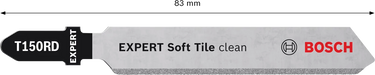 Decoupeerzaagblad Soft Tile T150RD - 83 mm - 3 stuks